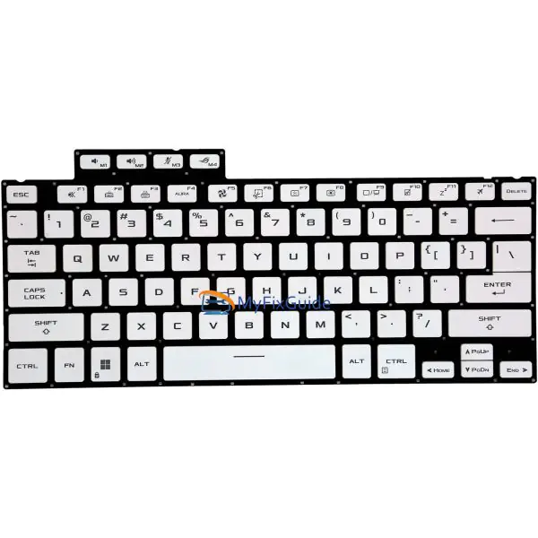 white Keyboard for ROG Zephyrus G14 2023 GA402N GA402X