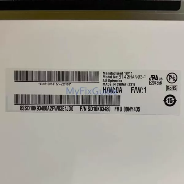 LCD Screen for Lenovo ThinkPad X1 Carbon 5th Gen 2017 6th Gen 2018 00NY435 B140HAN03.1 00NY436 NV140FHM-N61
