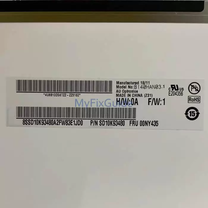 LCD Screen for Lenovo ThinkPad X1 Carbon 5th Gen 2017 6th Gen 2018 00NY435 B140HAN03.1 00NY436 NV140FHM-N61