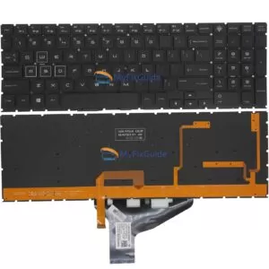 RGB Backlit Keyboard for HP Omen 15-dc0051nr 15-dc0030nr 15-dc0020nr L32770-001, L32775-001