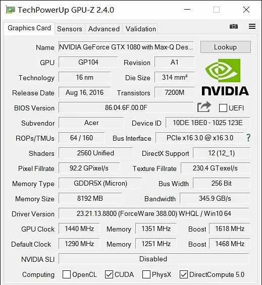 graphics card gpu-z