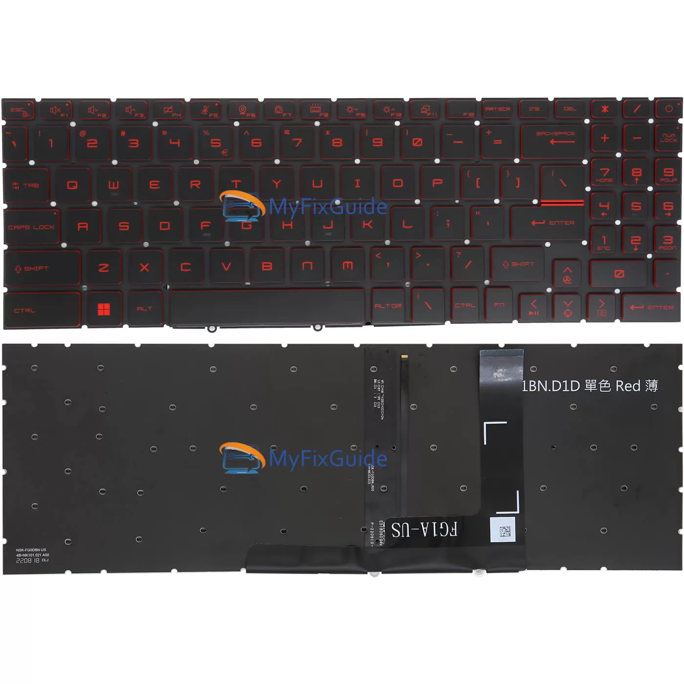 Keyboard for MSI PULSE GL66 GL76