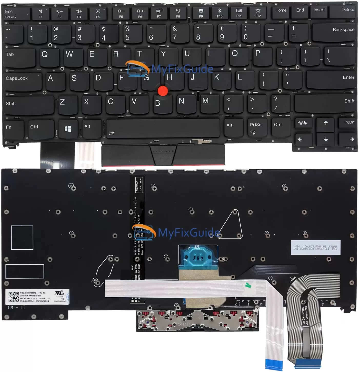 Keyboard for Lenovo ThinkPad P1 Gen 1