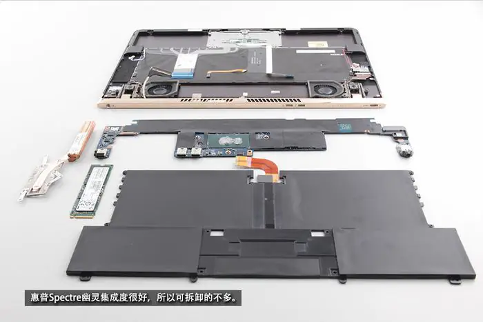 HP Spectre 13-v000 internal parts