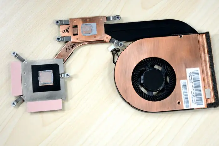 Lenovo ThinkPad E570 heat sink and CPU fan