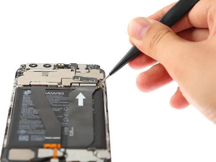 Remove the metal sheet with tweezers