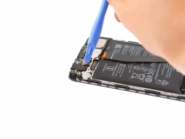 Disconnect the earphone jack connector