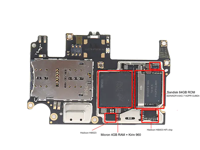 Huawei Honor 9 motherboard