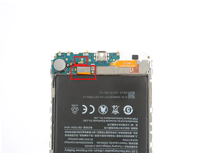 Disconnect the main FPC connector from the USB Type-C board