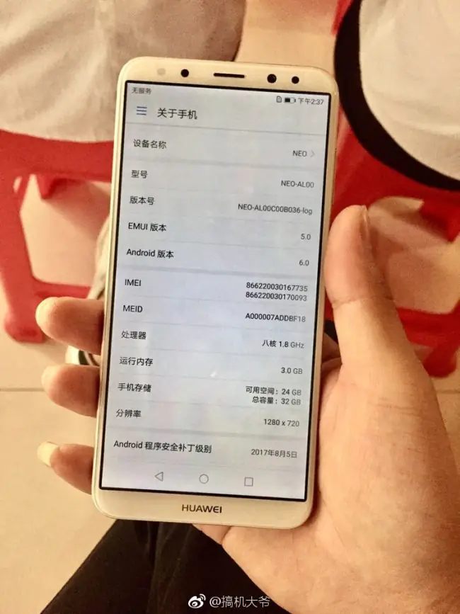 Huawei RNE-AL00
