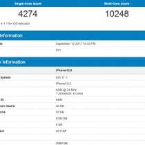 iPhone10,5 Geekbench