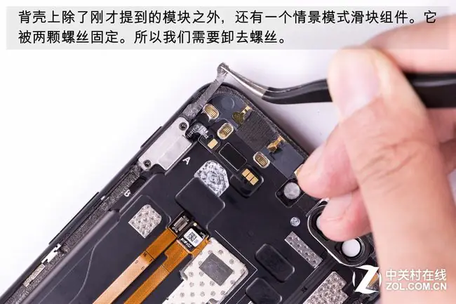 Small module on the back cover