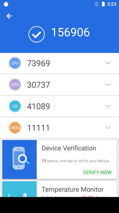 MediaTek P70 score on AnTuTu
