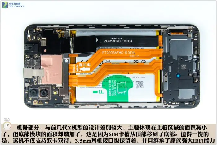 Vivo X21 internal design