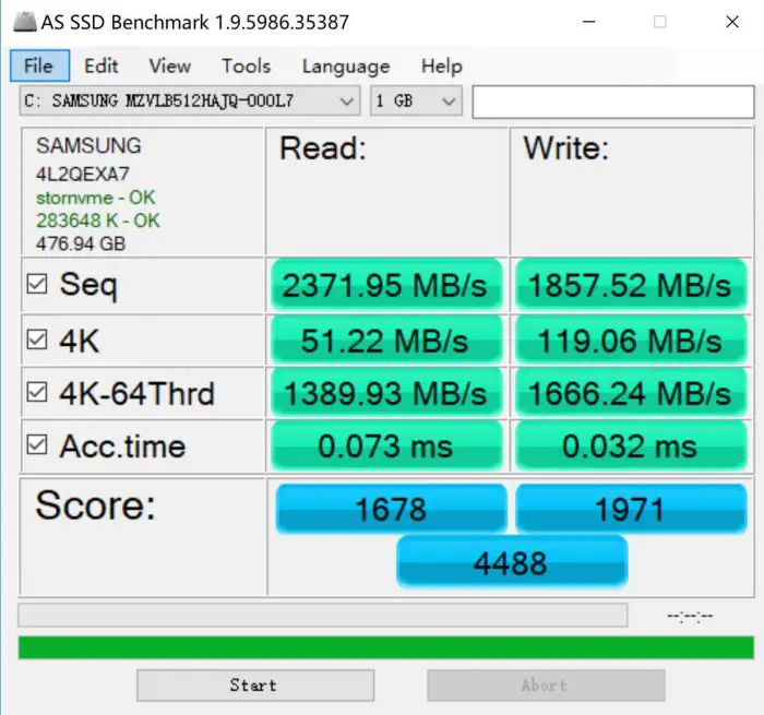 Lenovo ThinkPad X1 Extreme SSD speed