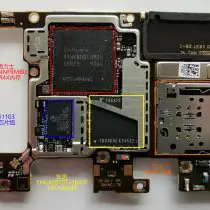 Components on the back of the motherboard