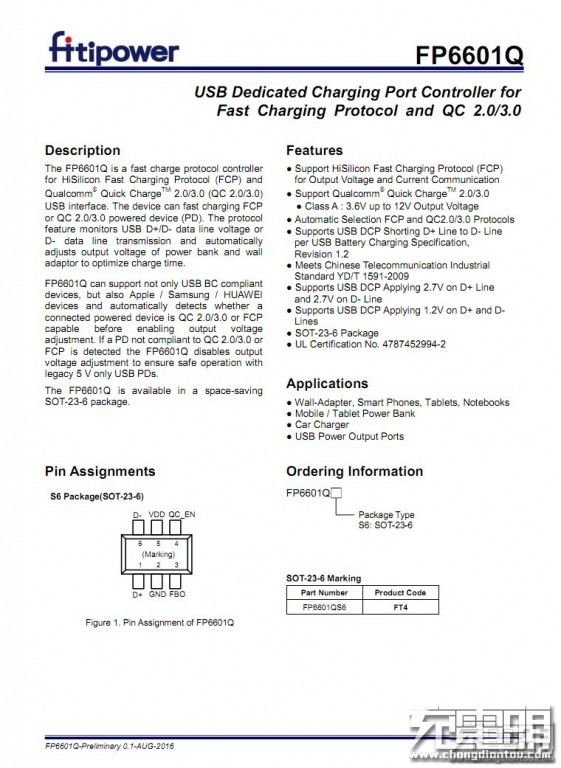 information on the FP6601Q