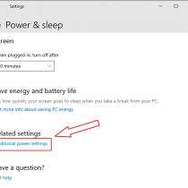 Additional power settings