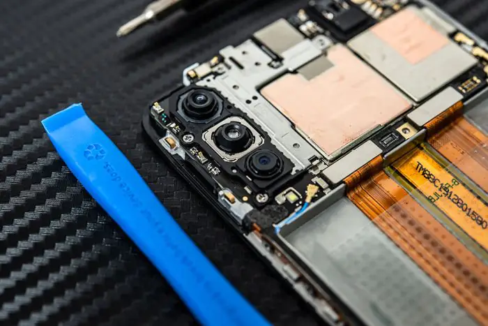 Triple rear camera system