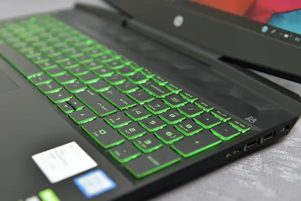 HP Pavilion Gaming 15-dk0000 numeric keypad