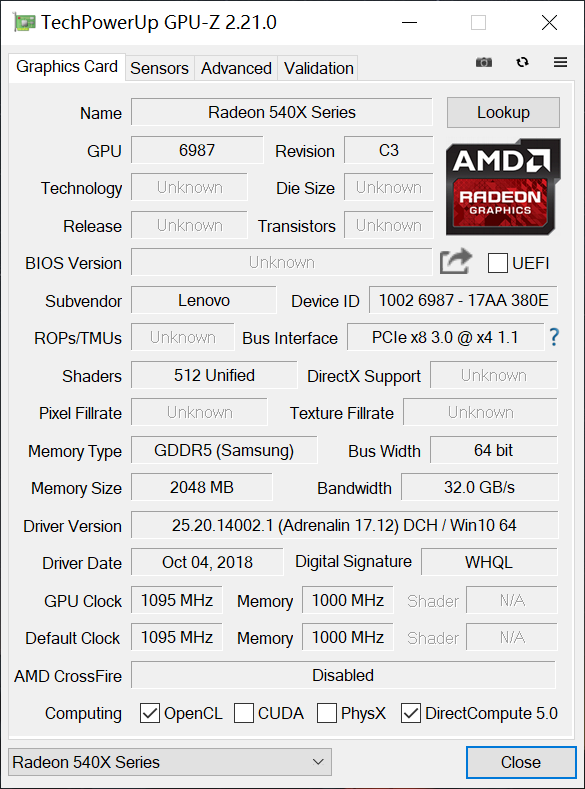 GPU specifications