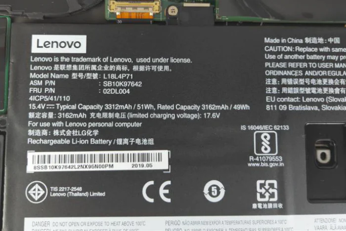 Lenovo ThinkPad X1 Carbon Gen 7 battery