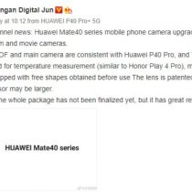 Huawei Mate 40 camera specifications