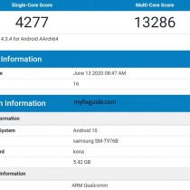Samsung Galaxy Tab S7+ Geekbench 4