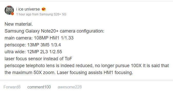 note 20 camera specs