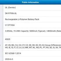 Asus Zenfone 7 Series TUV certification