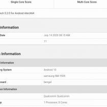 Samsung Galaxy Tab A7 Geekbench