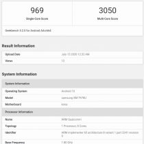 Samsung Galaxy Tab S7+ 5G Geekbench