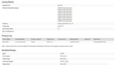 Samsung m51 Bluetooth SIG certification