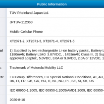 Motorola Razr 5G TUV Rheinland Certification