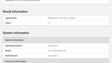 Galaxy F41 Geekbench benchmark
