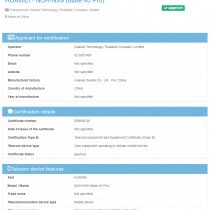 Huawei Mate 40 Pro Got NBTC Certification