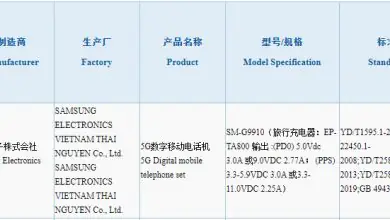 Samsung Galaxy S21 3C certification