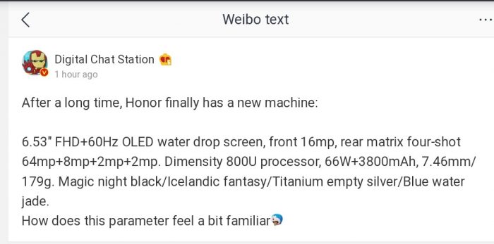 Honor V40 Specs