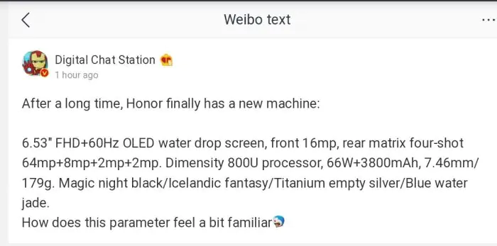 Honor V40 Specs