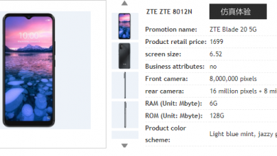 ZTE Blade 20 5G Listing On China Telecom