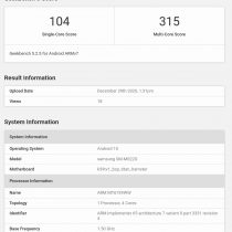 Galaxy M02 Core Geekbench