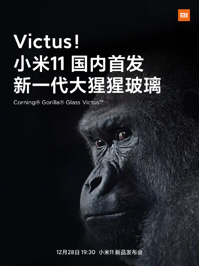 Xiaomi 11 series uses seventh-generation Gorilla Glass