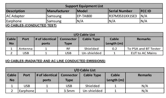Galaxy A52 5G FCC certification 1