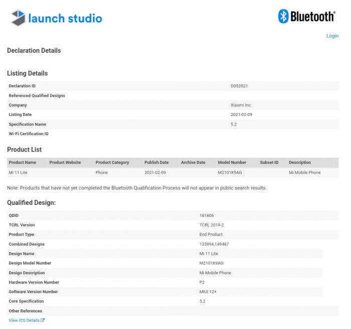 Mi 11 Lite Certification