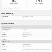 Galaxy A22 5G Geekbench