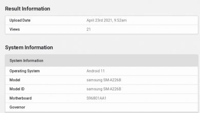 Galaxy A22 5G Geekbench