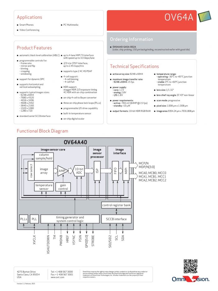 OmniVision OV64A