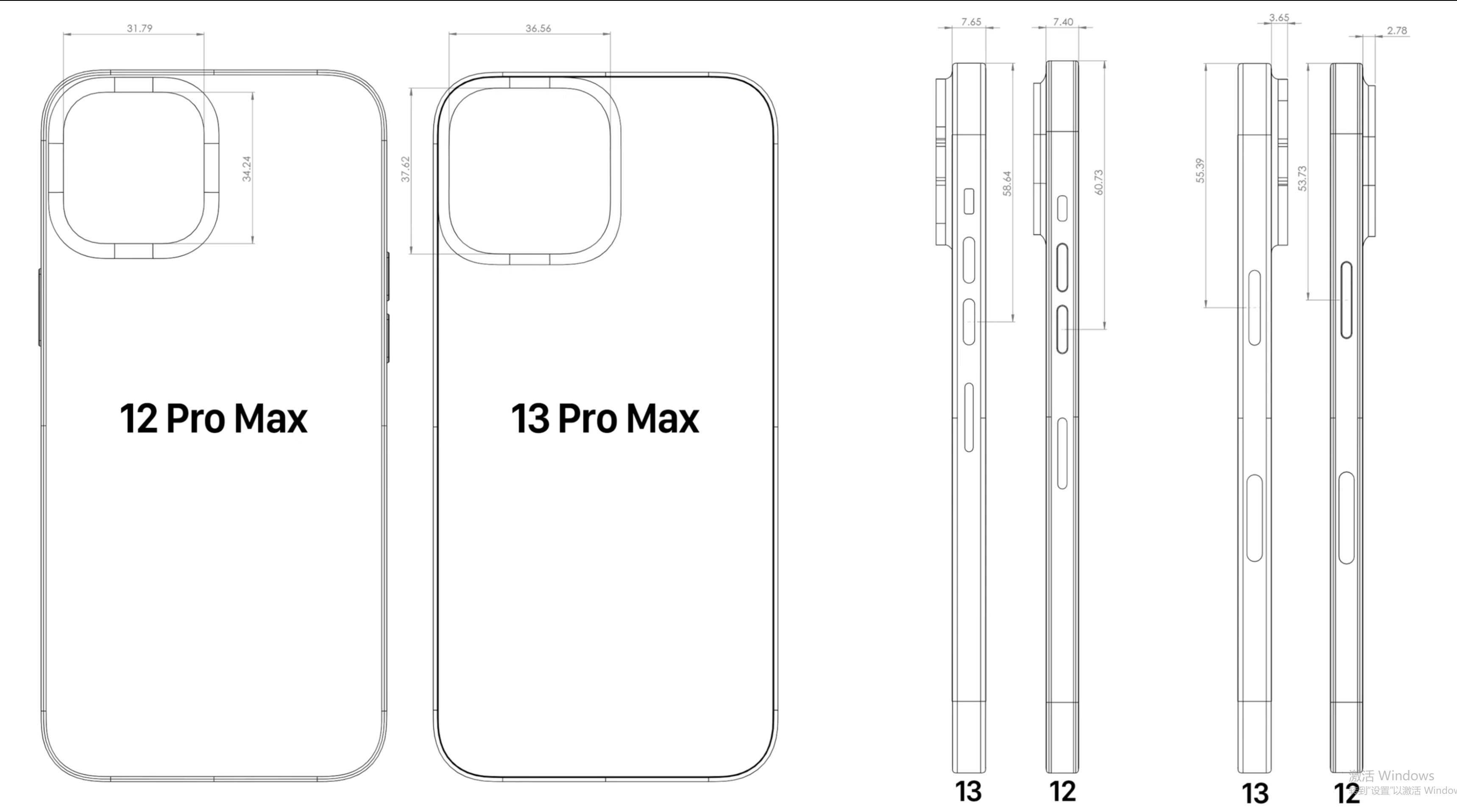 iPhone 13 Pro Max Screen Size Chart vs other iPhone dimensions