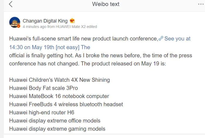 Huawei's new products