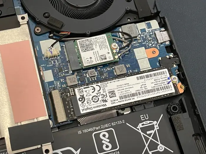 Lenovo Legion 5 Pro M.2 SSD and wireless network card